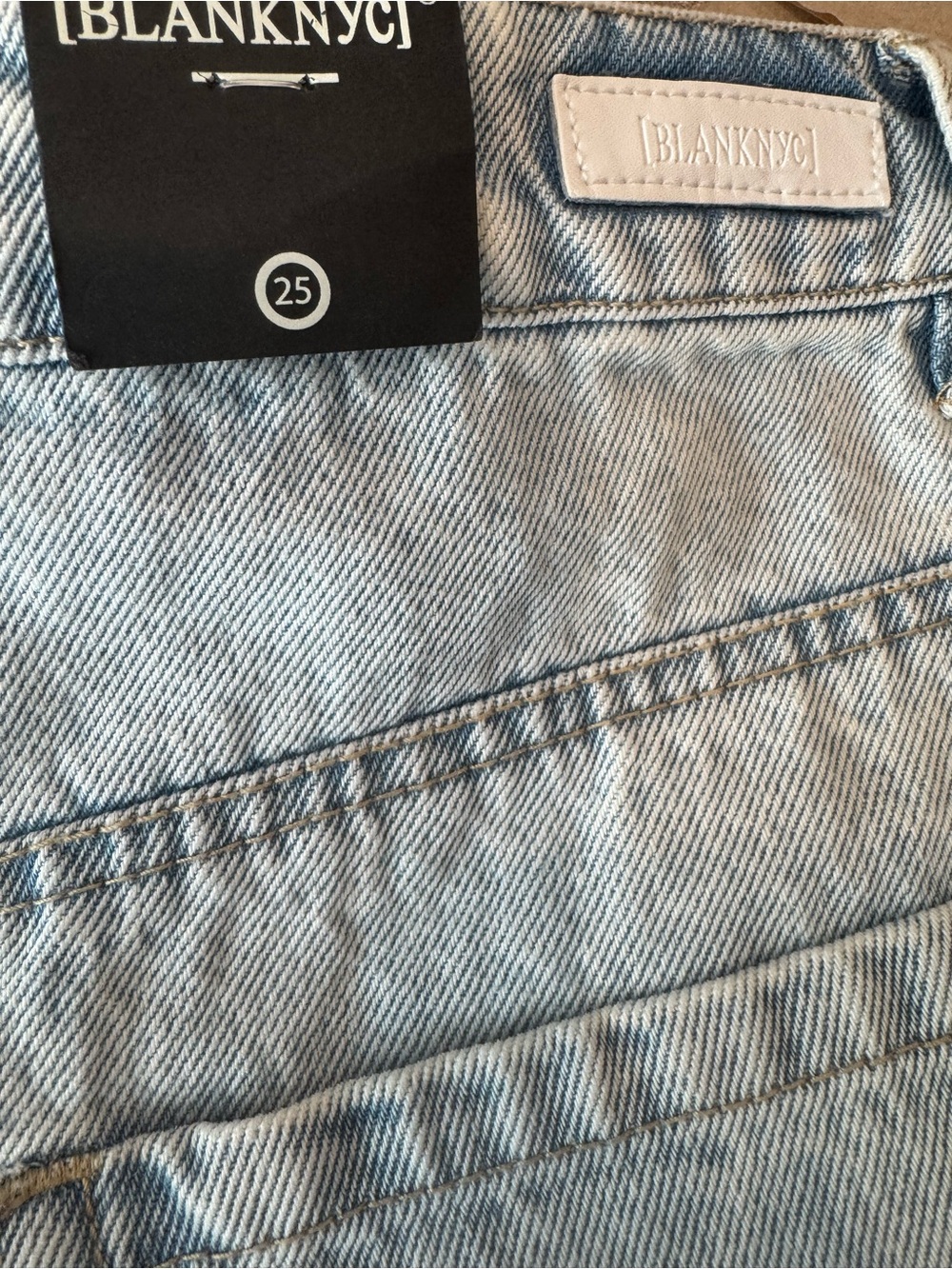NWT [Blanknyc] Tie Breaker Denim Mini Skirt Size 25 - Picture 10 of 11